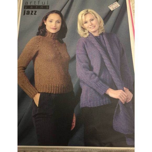 NWT Artful Yarns Jazz Pattern 92018 Oversized Pullover Scarf Knitting Pattern - Picture 2 of 2